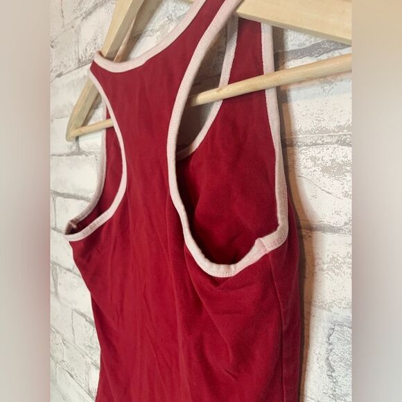 VTG Y2K 90’s Abercrombie and Fitch 092 Gym Issue Rhinestone Red Logo Cami Tank - Picture 4 of 7